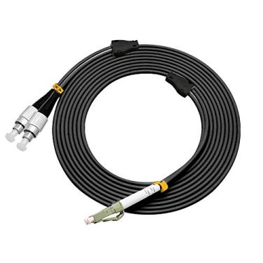 Imagem de Jeirdus Cabo de fibra óptica OM2 duplex blindado externo de 3 m LC para FC 50/125 OM2 multimodo 3 metros 3M LC-FC