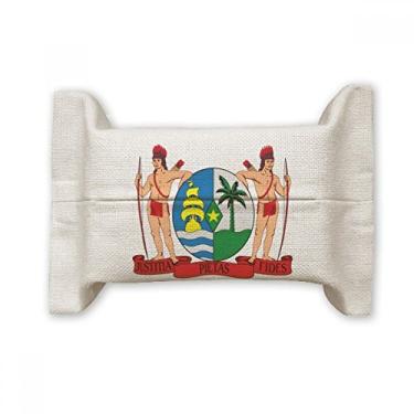 Imagem de Bolsa de linho de algodão com emblema Nacional Suriname South Ameica National