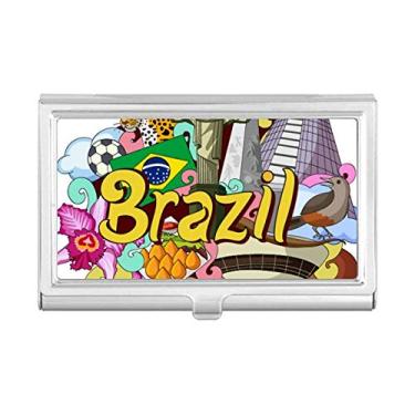 Imagem de Porta-cartões de visita com grafite Oscar Niemeyer Brasil