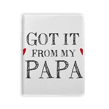 Imagem de Caderno Got It From My Papa Children para presente de pai, capa de chiclete, diário de capa macia