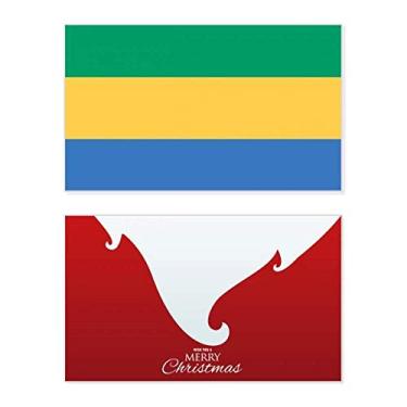 Imagem de Bandeira nacional do Gabão da África, feriado, feriado, cartão de felicitações, mensagem de Natal