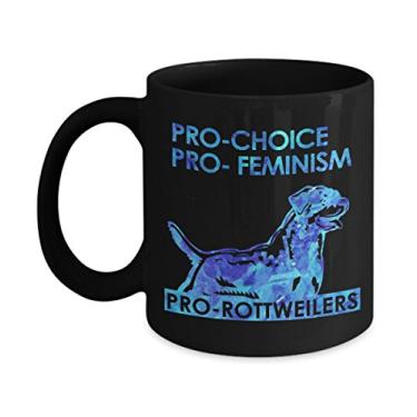 Imagem de PRO-Choice- Feminismo- Rottweilers ideia única de presente de caneca de café