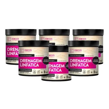 Imagem de Creme de Massagem Profissional COSMECEUTA Drenagem Linfática 1kg 6un