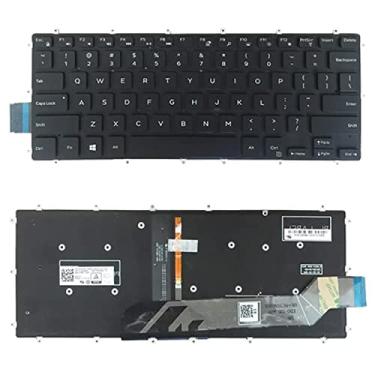 Imagem de Yuchao Teclados de substituição Teclado da versão dos EUA com luz de fundo do teclado para Dell Inspiron 13 5368 5378 5578 7368 7378 Acessórios para computador