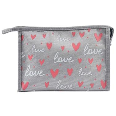 Imagem de Necessaire Feminina Love Colors Alça e Zíper 23cm Poliester