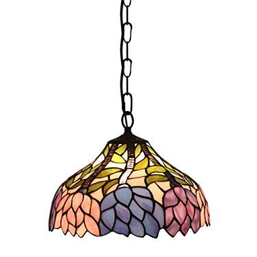 Imagem de Luminária pendente boêmia retro europeia abajur de vidro colorido luminárias suspensas ajustáveis ​​quarto corredor lustre luz de teto Yearn for
