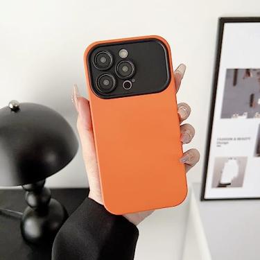 Imagem de Fashion Simple Contrast Color Skin Sense Large Window 2 in 1 Package Full Case Protective Phone Case for iPhone 14 13 Pro Max XS Max, orange, For iphone xs max