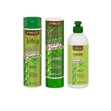 Imagem de Kit Broto De Bambu Novex 300 Ml (Shampoo, Condicionador, Creme De Pent