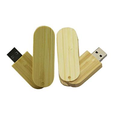 Imagem de Disco Flash USB 3.0 portátil de madeira de 32 GB Pen Drive PenDrive Memory Stick U Dick (Bambu)