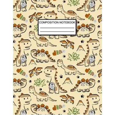 Imagem de Dinosaur Composition Notebook College Squared: Cute Dinosaur Graph Paper Notebook College squared, 4 squares / inch. Dinosaur Graphpaper Book, 8.5x11 ... Pages: 8,5x11 - 4x4 graph paper Notebook