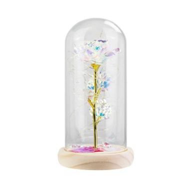 Imagem de Luminária Cilíndrica Rosa/Vermelha/Branca 22cm - Luz Baixa