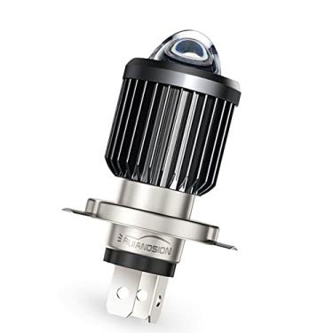 Imagem de Ruiandsion H4 Lâmpada LED para motocicleta feixe de alto / baixo 12-80 V Dual Color Super Bright CSP Chips Hi/Low Beam Lâmpada LED com lente de projetor - branco e amarelo