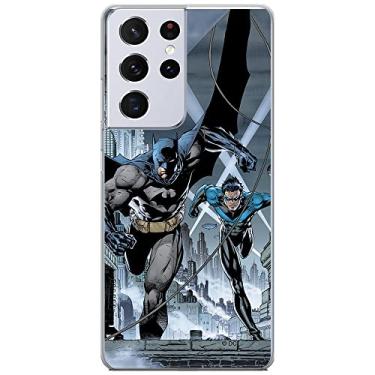Imagem de ERT GROUP Capa de celular para Samsung S21 Ultra Original e oficialmente licenciada DC Pattern Batman 007 otimamente adaptada à forma do celular, capa feita de TPU multicolorido