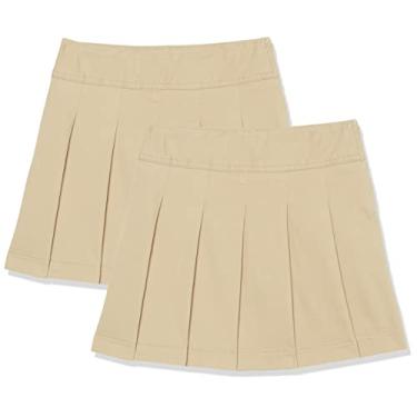 Imagem de The Children's Place Saia plissada para meninas, Sandy pacote com 2, 8