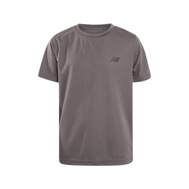 Imagem de New Balance Camiseta para meninos - Camiseta de desempenho ativo para meninos - Camiseta juvenil gola redonda manga curta ajuste seco (8-20), Castlerock, 10-12
