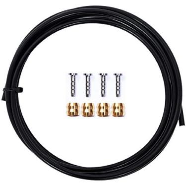 Imagem de YBEKI Kit de inserção de mangueira de freio de bicicleta e conexão de latão, Kit de mangueira de freio a disco hidráulico de bicicleta de 2500 mm para Shimano BH59 BH90 Avid Sram Magura (preto BH90)