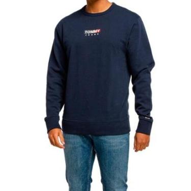 Imagem de Moletom Tommy Jeans Masculino Crewneck Entry Graphic Azul Marinho-Masculino