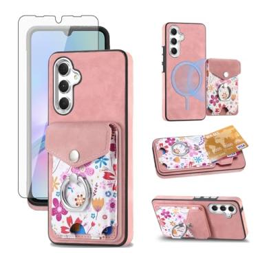 Imagem de Asuwish Capa de celular para Samsung Galaxy A05S carteira com protetor de tela anel fino magnético suporte suporte traseiro porta-cartão de crédito slot bolsa Ao5s Ao5 A 05s 05 meninas mulheres homens