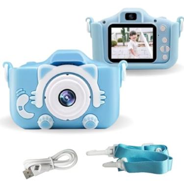 Imagem de Mini Câmera Digital Infantil Filmadora De Vídeo Cabo USB Com Visor Fotográficas Bonitas Recarregável (AZUL) - SHACK