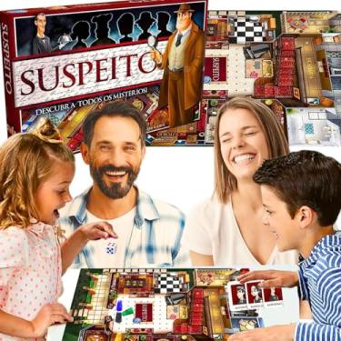 Imagem de Jogo Suspeito Descubra Todos Os Mistérios Jogos De Tabuleiro Investigação Suspense brinquedo infantil presente menino menina criança 7 anos brinquedos com selo inmetro para jogar em familia amigos