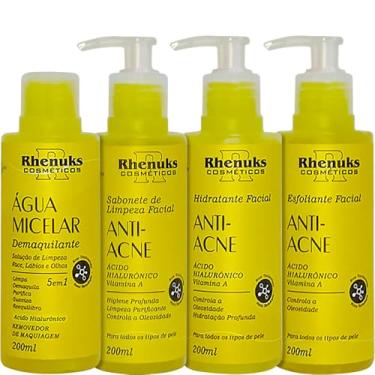 Imagem de Rhenuks Skin Care - Kit Facial Anti Acne Uso Diário (4 Produtos)