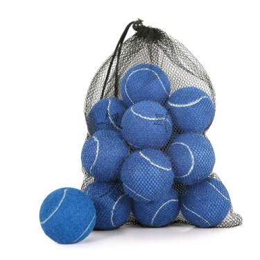 Imagem de MRYCZ FYRHD Pacote com 18 bolas de tênis, bolas de tênis de treinamento de pressão avançada, bolas de cachorro de estimação, bolas de tênis de treino com bolsa de malha e amortecedores para transporte e treinamento para iniciantes