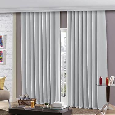 Imagem de Cortina para Trilho Bella Janela 420x280 cm Inove Corta Luz Branco Gelo