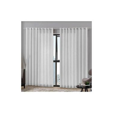 Imagem de Cortina Bella Janela 300x170 cm Duo Mônaco Com Forro Corta Luz Marfim