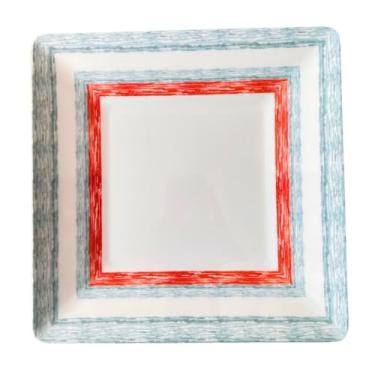 Imagem de Prato Quadrado Raso em Melamina 25cm Jogo Jantar