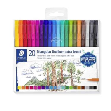 Imagem de Caneta Triangular 0.8mm, Staedtler, Broadliner Triplus, 338 TB20, 20 Cores