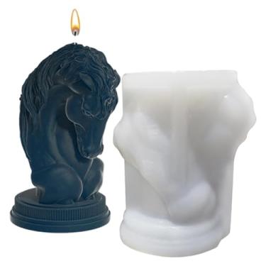 Imagem de Moldes de silicone para cavalos, moldes para velas de animais - Molde de pônei animal faça você mesmo,Molde de liberação fácil, ornamento de mesa para sala de estar, quarto, hotel, apartamento, casa