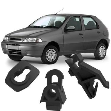 Imagem de Kit Grampos Presilhas Para Haste Vareta Do Capô Palio G2 2001 2002 200
