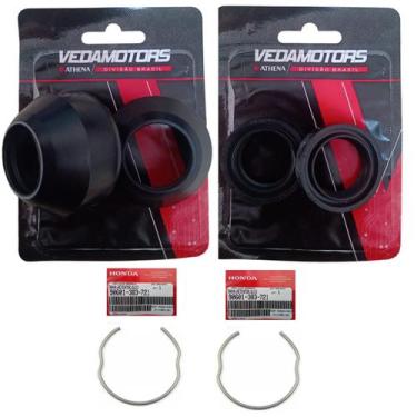 Imagem de Retentor Bengala + Guarda Pó + Anel Trava Titan 125 00...04  - Vedamot