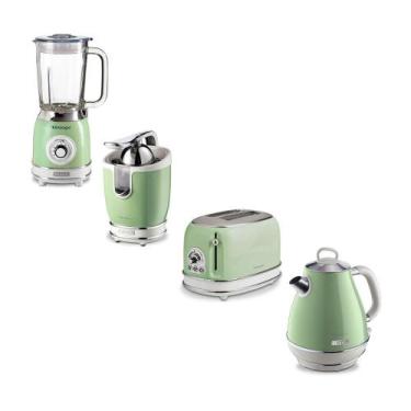 Imagem de Liquidificador Espremedor Torradeira Chaleira Vintage Verde Ariete 127
