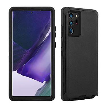 Imagem de Capa para Galaxy Note 20 Ultra, proteção contra quedas, resistente, resistente, à prova de choque/queda/poeira, capa protetora durável de 3 camadas para Samsung Note 20 Ultra (preto)