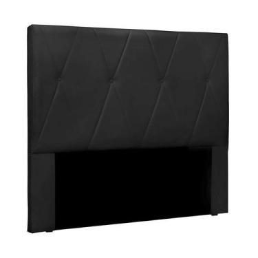 Imagem de Cabeceira Solteiro Aquilla Veludo Preta - Spezzia Decor