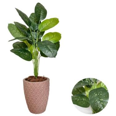 Imagem de Planta Artificial Comigo Ninguem Pode+Vaso Diamante Completo - PlantaI