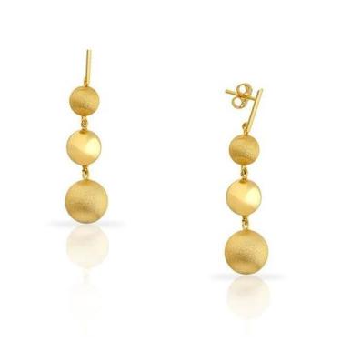 Imagem de Brinco de ouro 18k Tres Bolas - Elegancy Joias