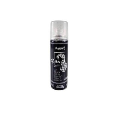 Imagem de Spray Glitter Popper-Prata - Festas e Fantasias