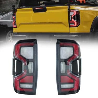Imagem de Conjunto de luz traseira DRL serve para Ford Ranger T9 2022 2023 Conjunto de luzes traseiras conjunto de luzes traseiras um par de luzes traseiras conjunto de luz traseira seta, luz de ré, luz de