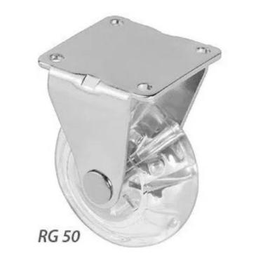 Imagem de 4 Rodinha Rodízio Fixo Sofá Retratil Anti Risco Roda 50mm - comercial