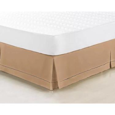 Imagem de Saia Box Cama Casal Ponto Palito Algodão Percal 200 Fios. - SONHOS ENX