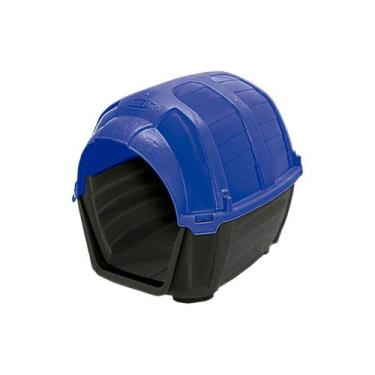 Imagem de Casinha Stone House Plast Pet para Cães Azul - Tamanho 2