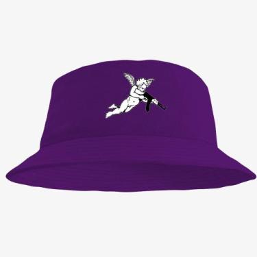Imagem de Boné Chapéu Bucket Hat Estampado Anjo - MP Moda Masculina, Único, Roxo