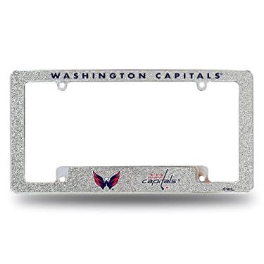Imagem de Rico Industries NHL Washington Capitals Chrome All Over Automotive Bling Moldura de placa de licença 30,48 cm x 15,24 cm Cromado todo automotivo Bling Design de moldura para carro/caminhão/SUV