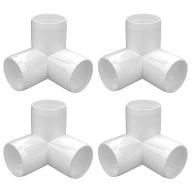 Imagem de letsFix Acessórios de Pvc de 2" de 3 Vias (Pacote com 4), Cotovelo de Pvc com Conector de Tubo de Pvc, Grau de Móveis para Estrutura e Molduras de Pvc Diy para Serviços Pesados - Adapta-Se A 2" Sch. 4