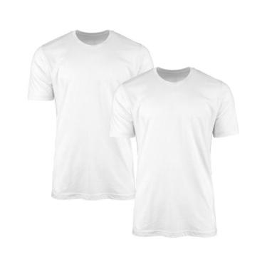 Imagem de Kit 2 Camisetas AMGK Masculina Lisa Básica 100% Algodão, P, Masculino,