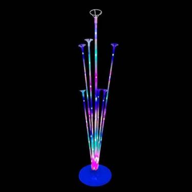 Imagem de Suporte para Balões com Base Azul e Leds Coloridos - 01 Unidade - Part