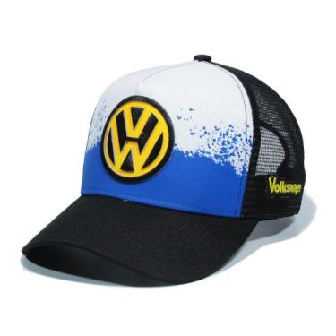 Imagem de Boné Trucker Aba Curva Telinha Envio Imediato Modelo VW Varias Cores -