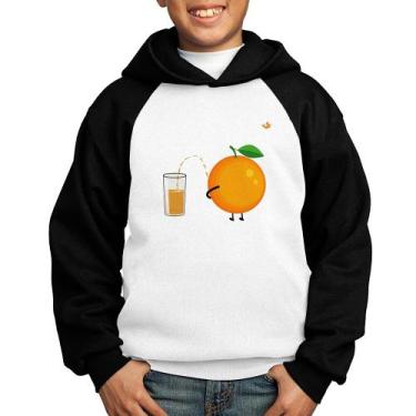 Imagem de Moletom Infantil Peeing Orange - Foca na Moda, Branco, Preto, 10